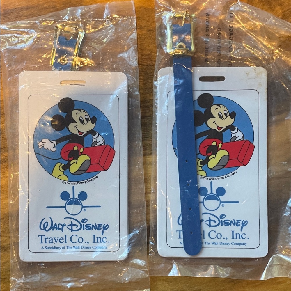 Vintage Walt Disney Travel Co Luggage Tag - Mickey Mouse